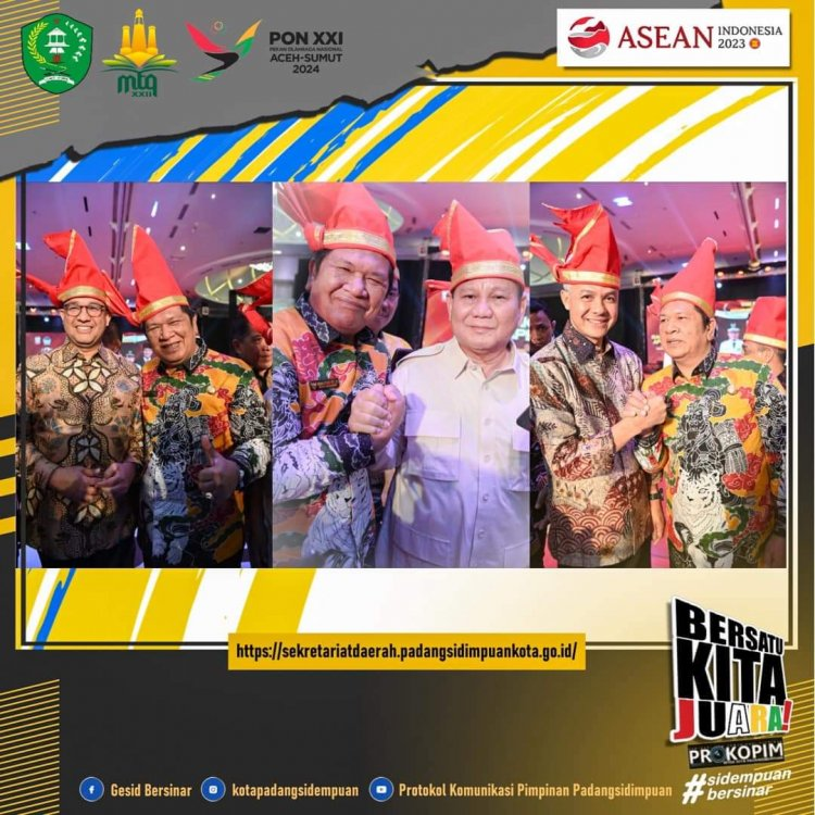 Wali Kota Padangsidimpuan Berfoto Bersama Ketiga Bacapres pada Rakernas Apeksi XVI
